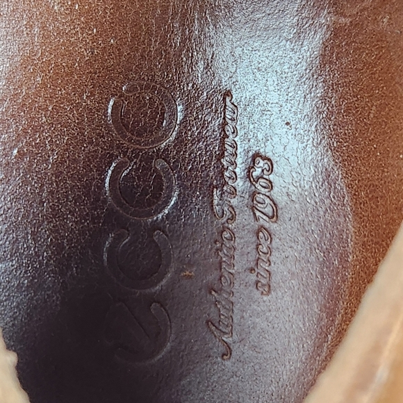 Ecco Holton Apron Toe Slip On Brown Leather Loafers Mens Size 10 to 10.5 EU 44 - Picture 10 of 14